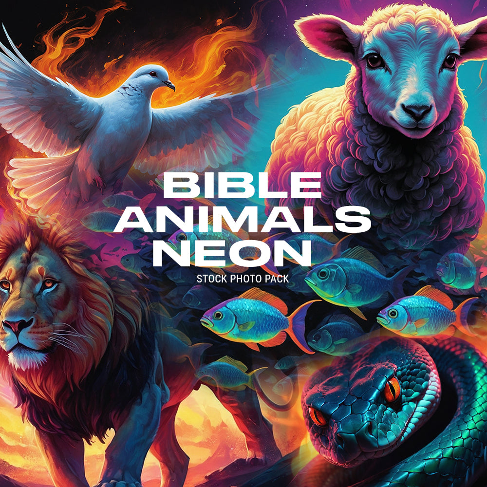 BIBLE ANIMALS NEON STOCK PHOTO